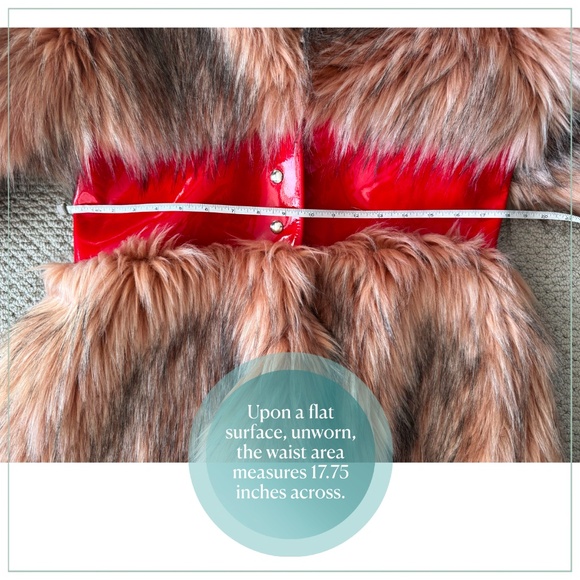 $9995 Gucci Corset Detail Caramel and Apple Red Faux Fur Runway Coat - Picture 12 of 16